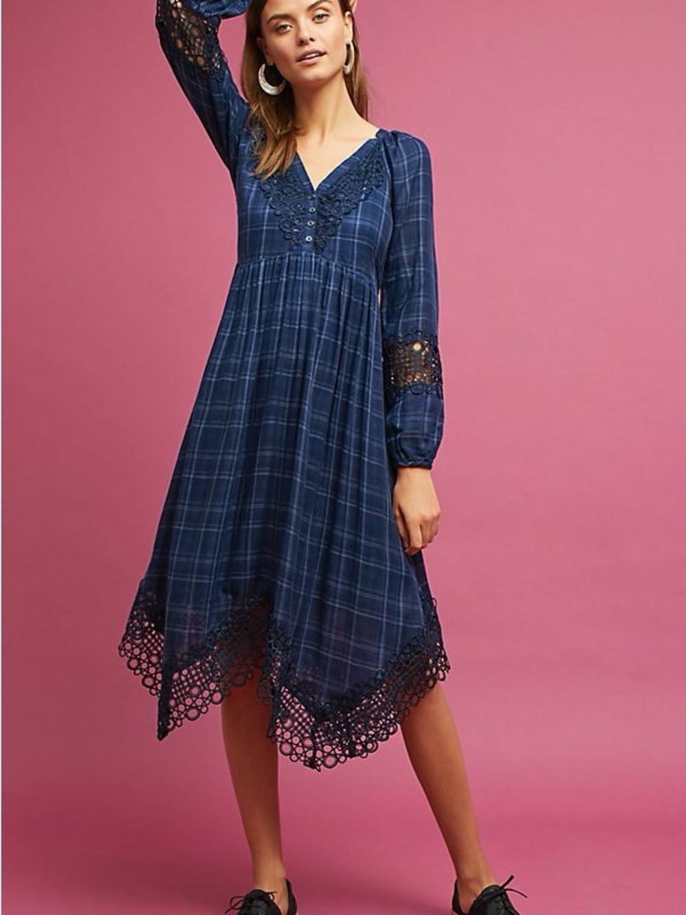 ANTHROPOLOGIE Akemi + Kin Plaid Kerchief Dress